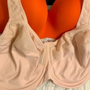 Light pink bra 38H unlined/unpadded comfy